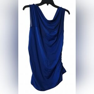 NEW Royal Blue Cowl Neck Blouse Top Size XL